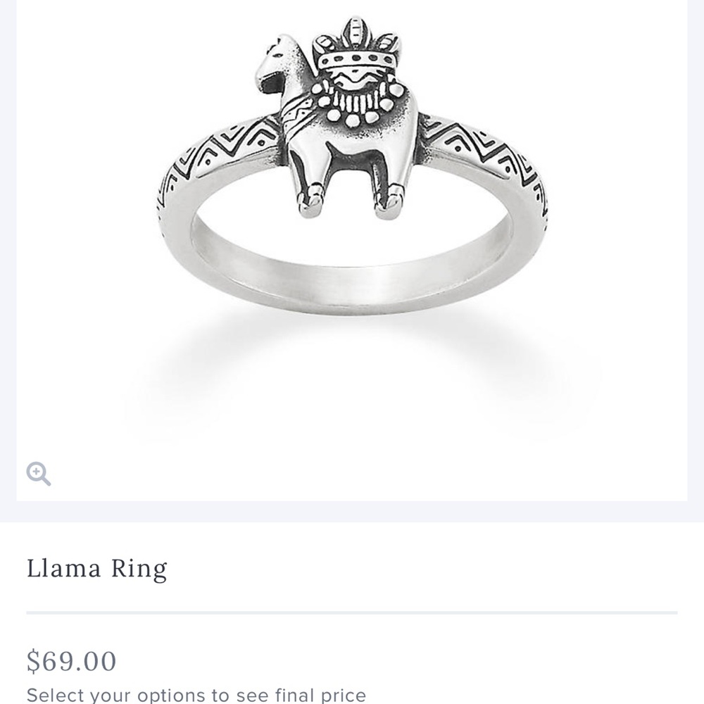 James Avery llama ring